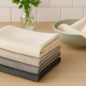 Premium Cotton Waffle Weave Dish Cloths for Kitchen Decor Highly Absorbent Reusable Cleaning Rags for Drying and Wiping Surfaces